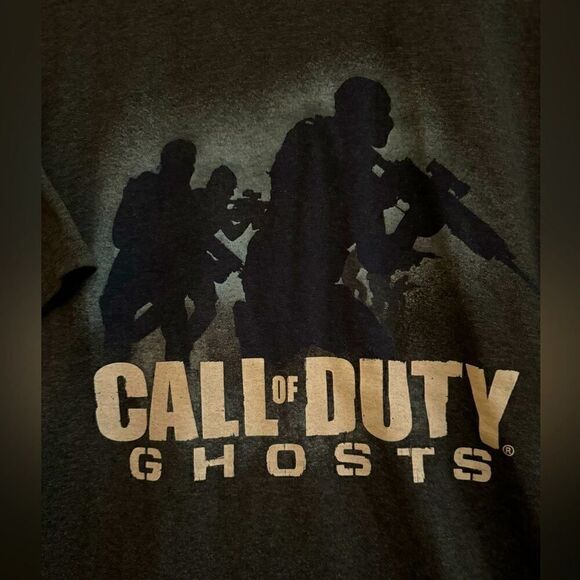 Vintage Call of Duty Ghosts logo Dark Gray short sleeved T-shirt  XL - Picture 2 of 7